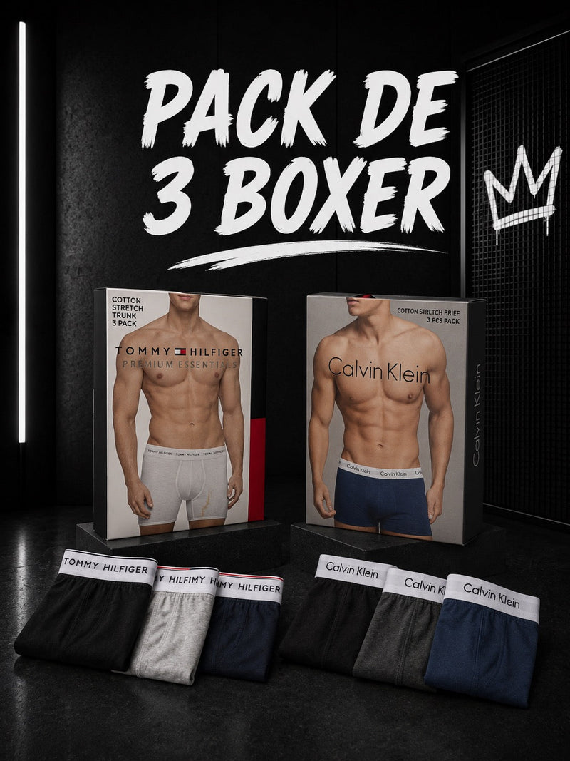 PACK DE 3 BOXER