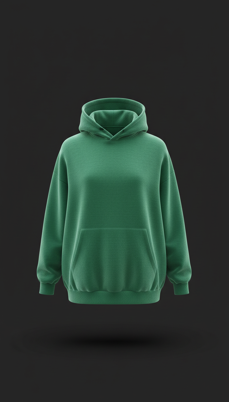 Sudadera oversized verde esmeralda