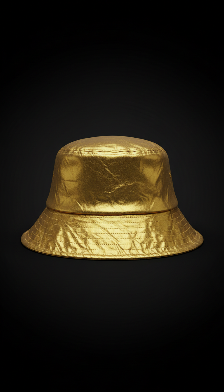 Bucket hat dorado eléctrico