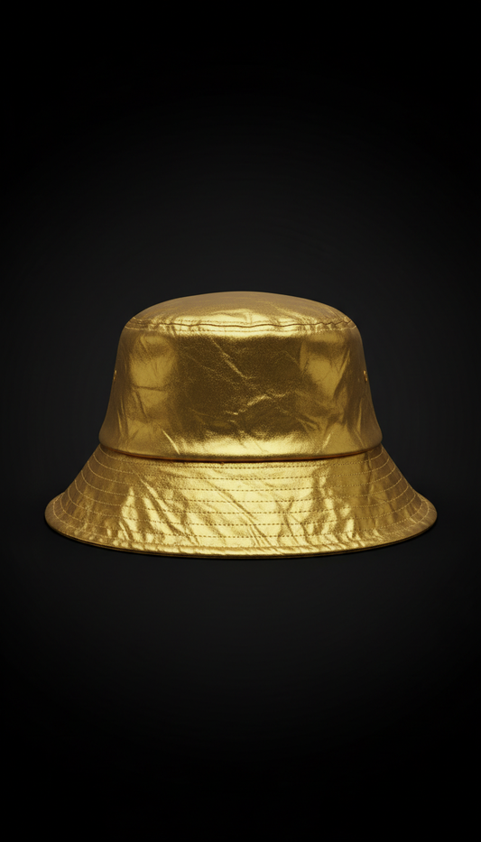 Bucket hat dorado eléctrico