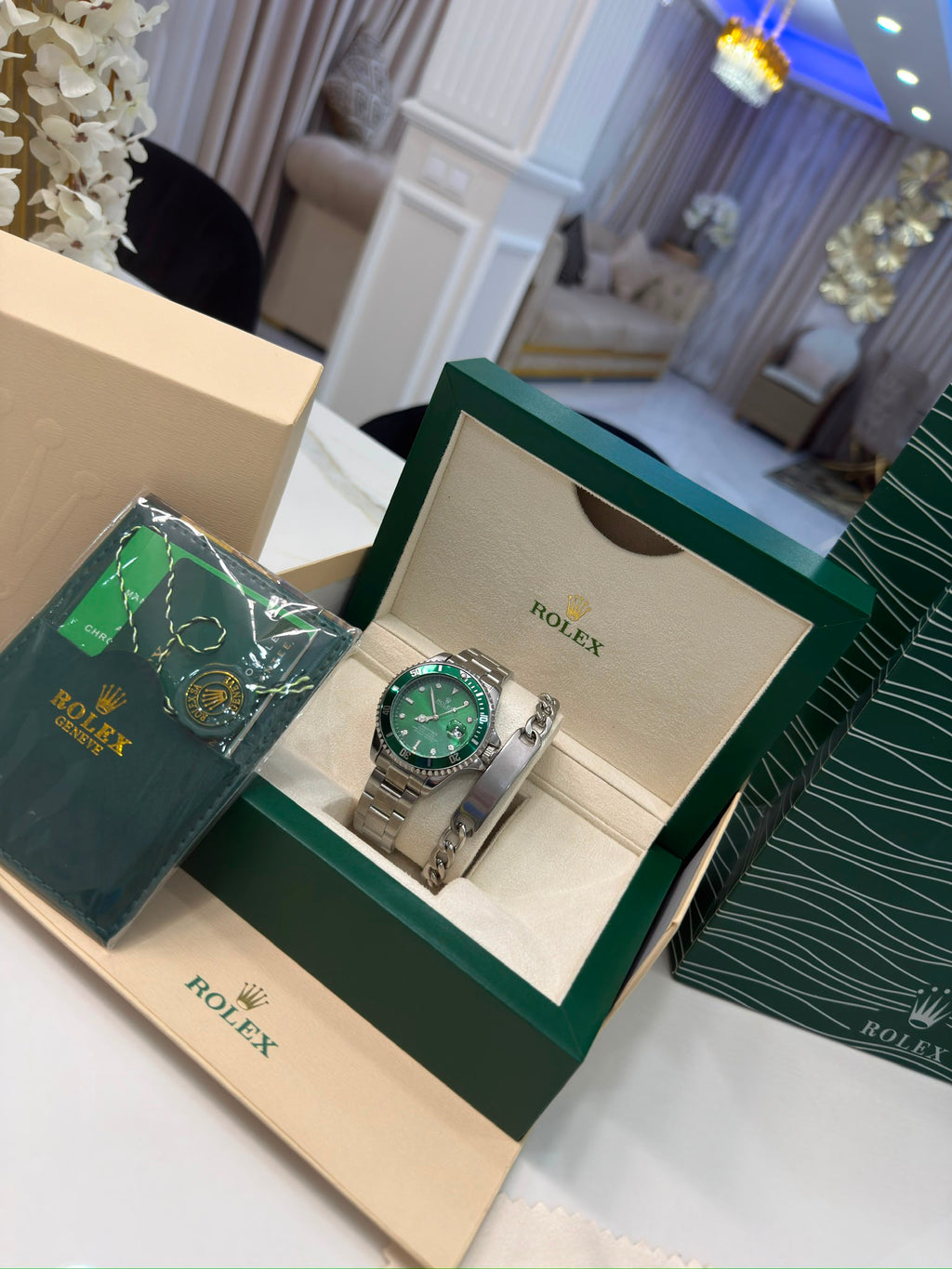 RLX Submariner Con Caja Original Y Pulsera De Regalo
