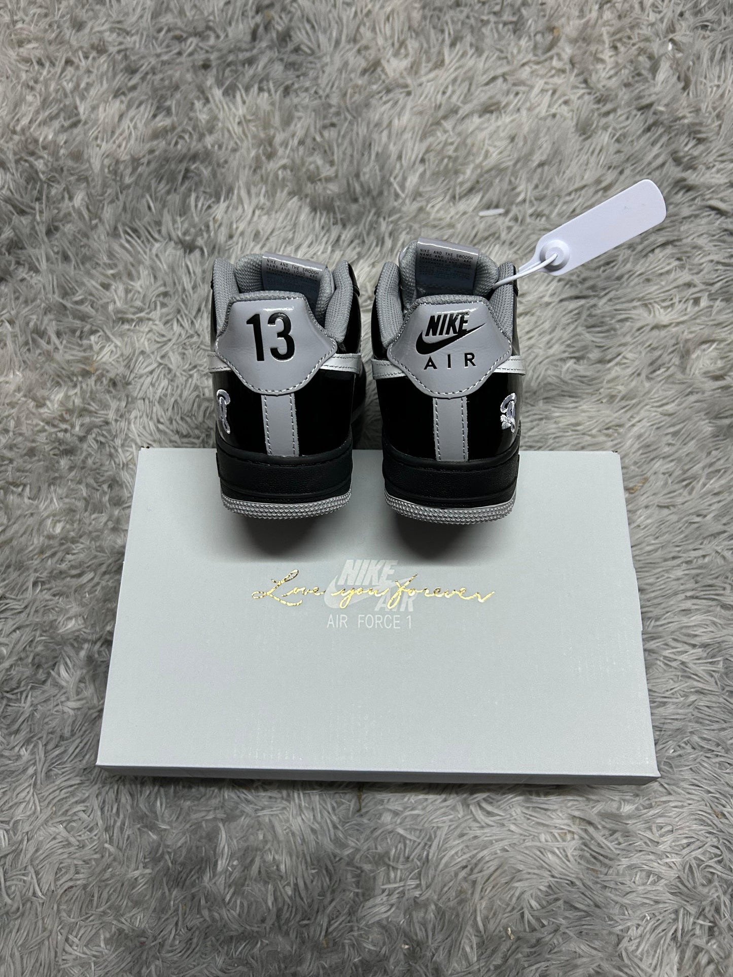 Zapatilla Nike Air Force 1 Low Syna Central Cee Black White Smoke Grey