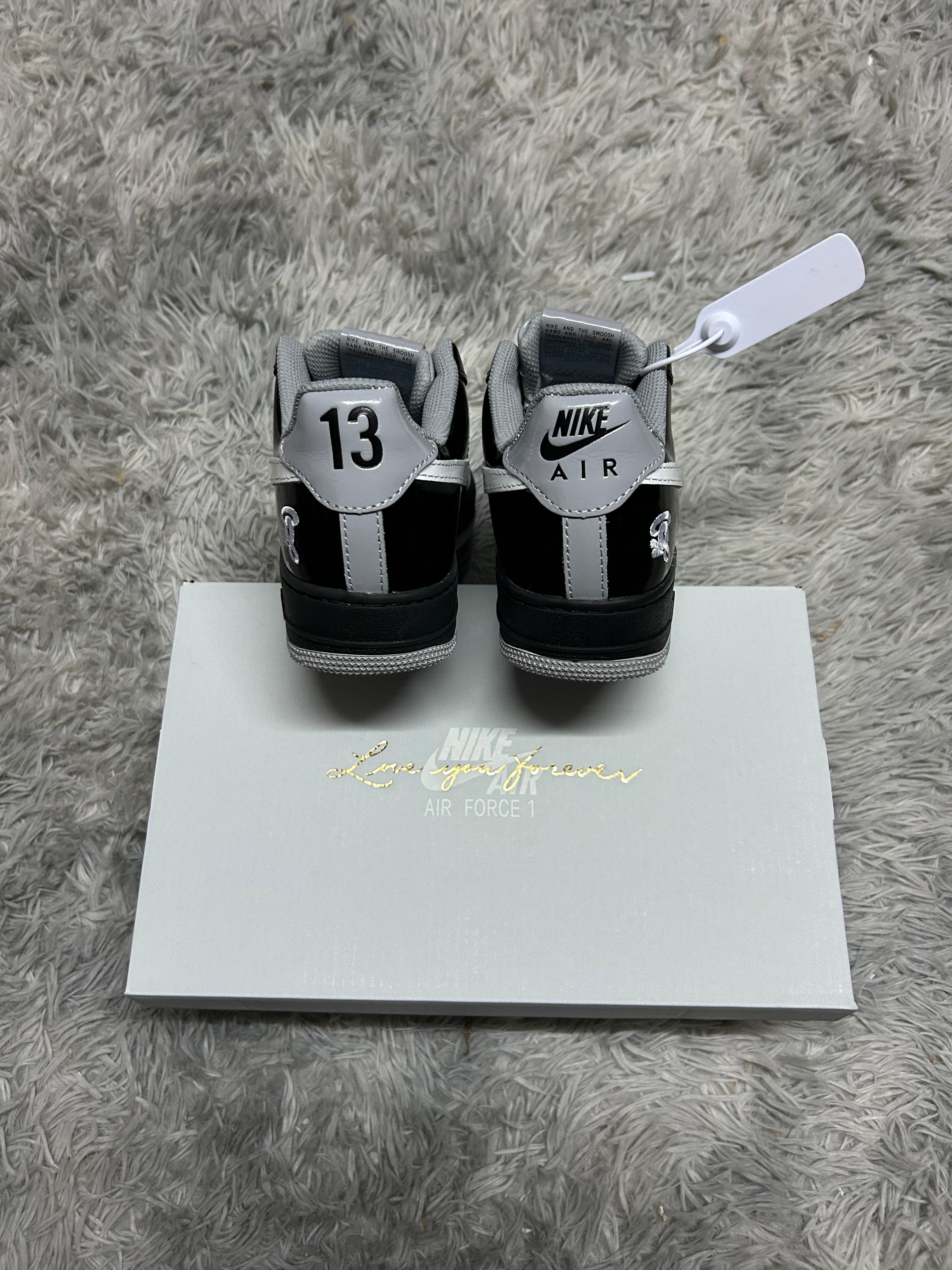 Zapatilla Nike Air Force 1 Low Syna Central Cee Black White Smoke Grey