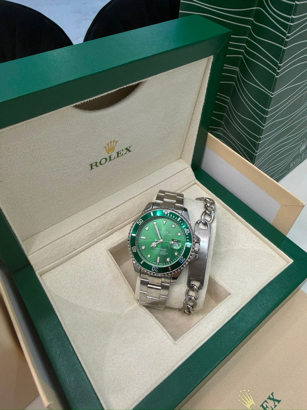 RLX Submariner Con Caja Original Y Pulsera De Regalo