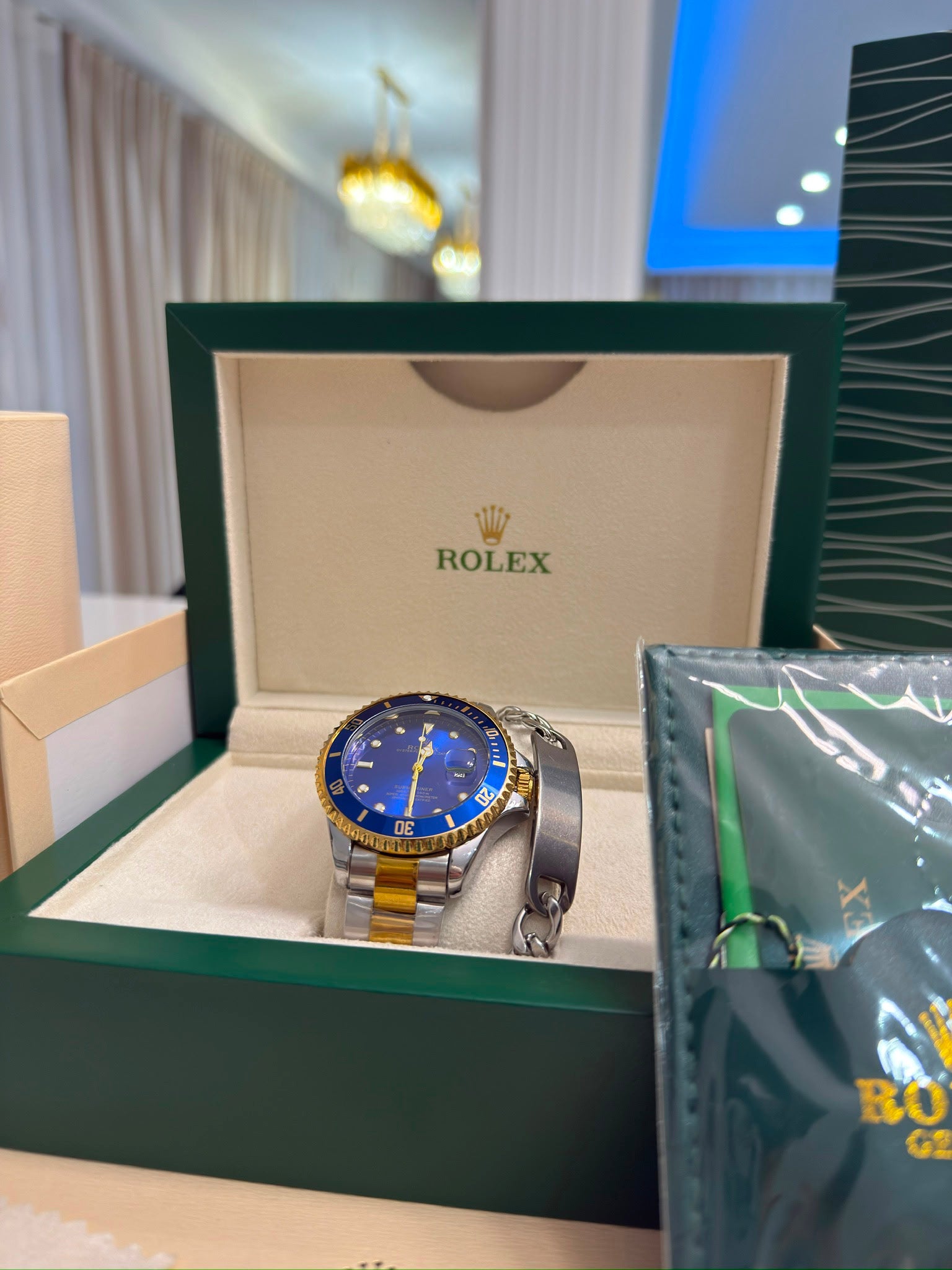 RLX Submariner Con Caja Original Y Pulsera De Regalo
