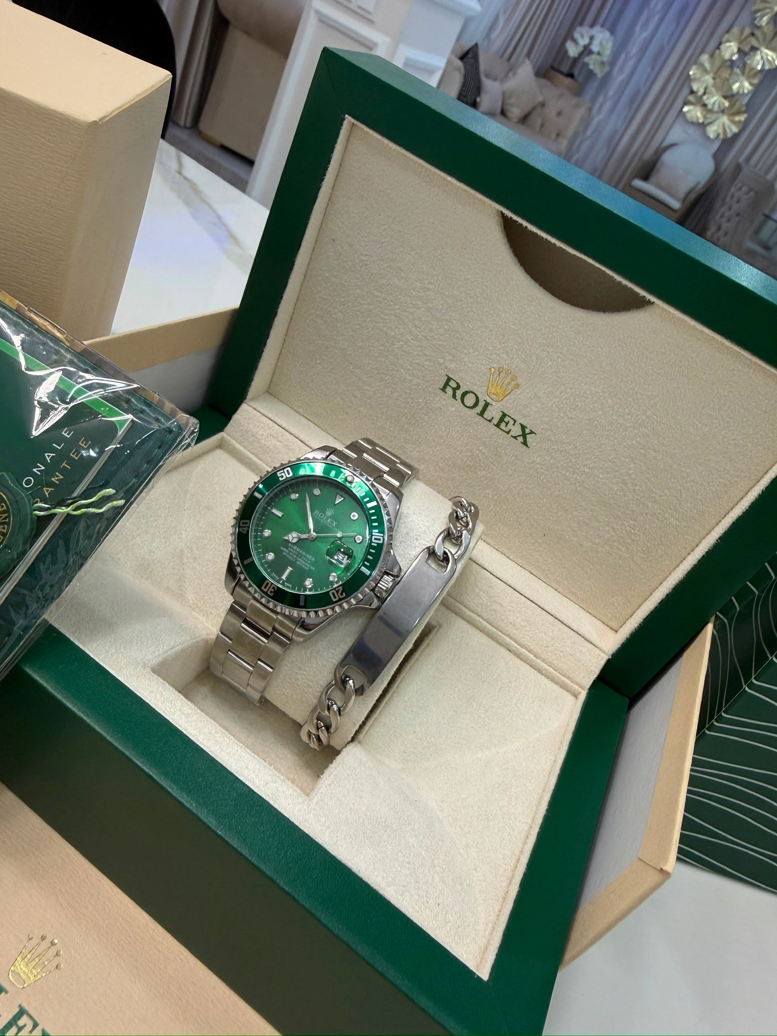 RLX Submariner Con Caja Original Y Pulsera De Regalo