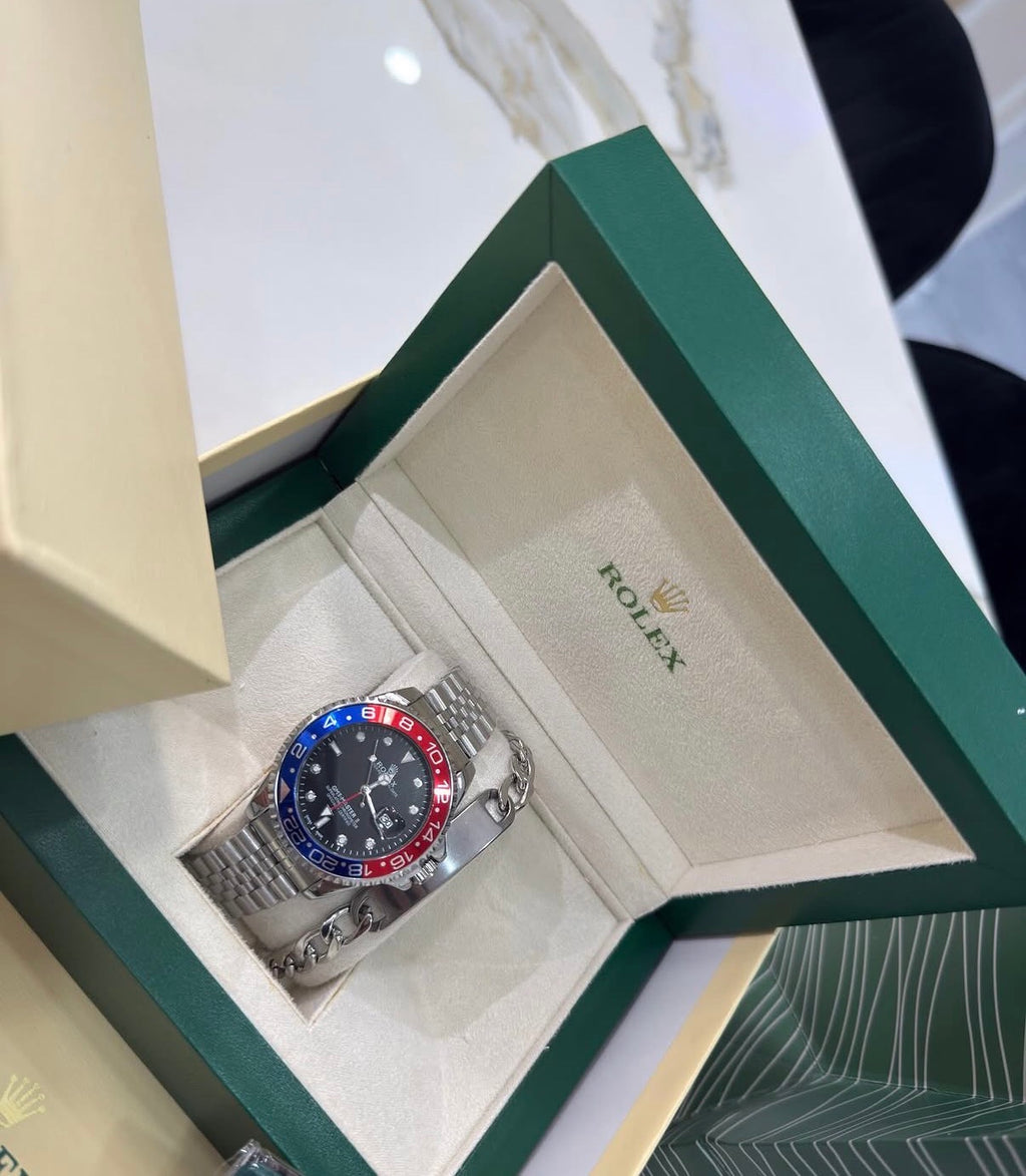 RLX GMT Master Pepsi Con Caja Original Y Pulsera De Regalo