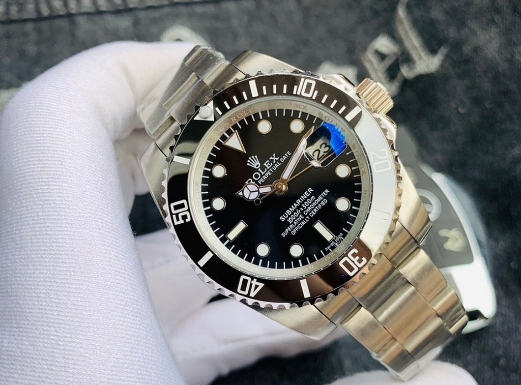 RLX Submariner Bisel Negro Con Caja Original Y Pulser De Regalo