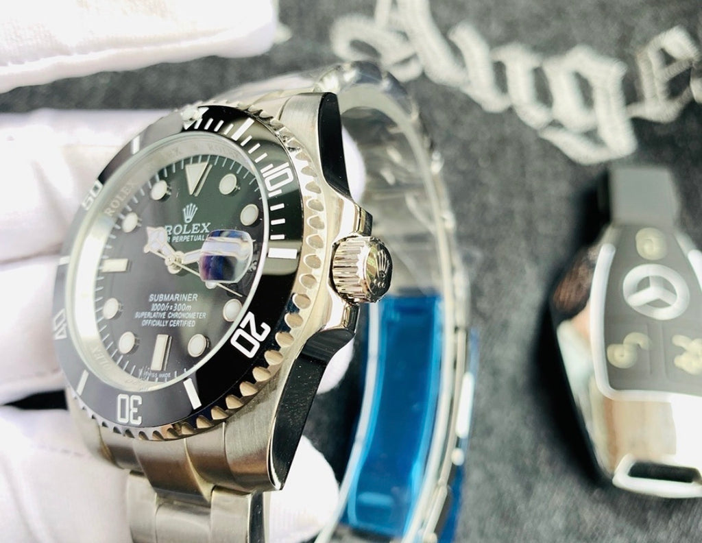 RLX Submariner Bisel Negro Con Caja Original Y Pulser De Regalo