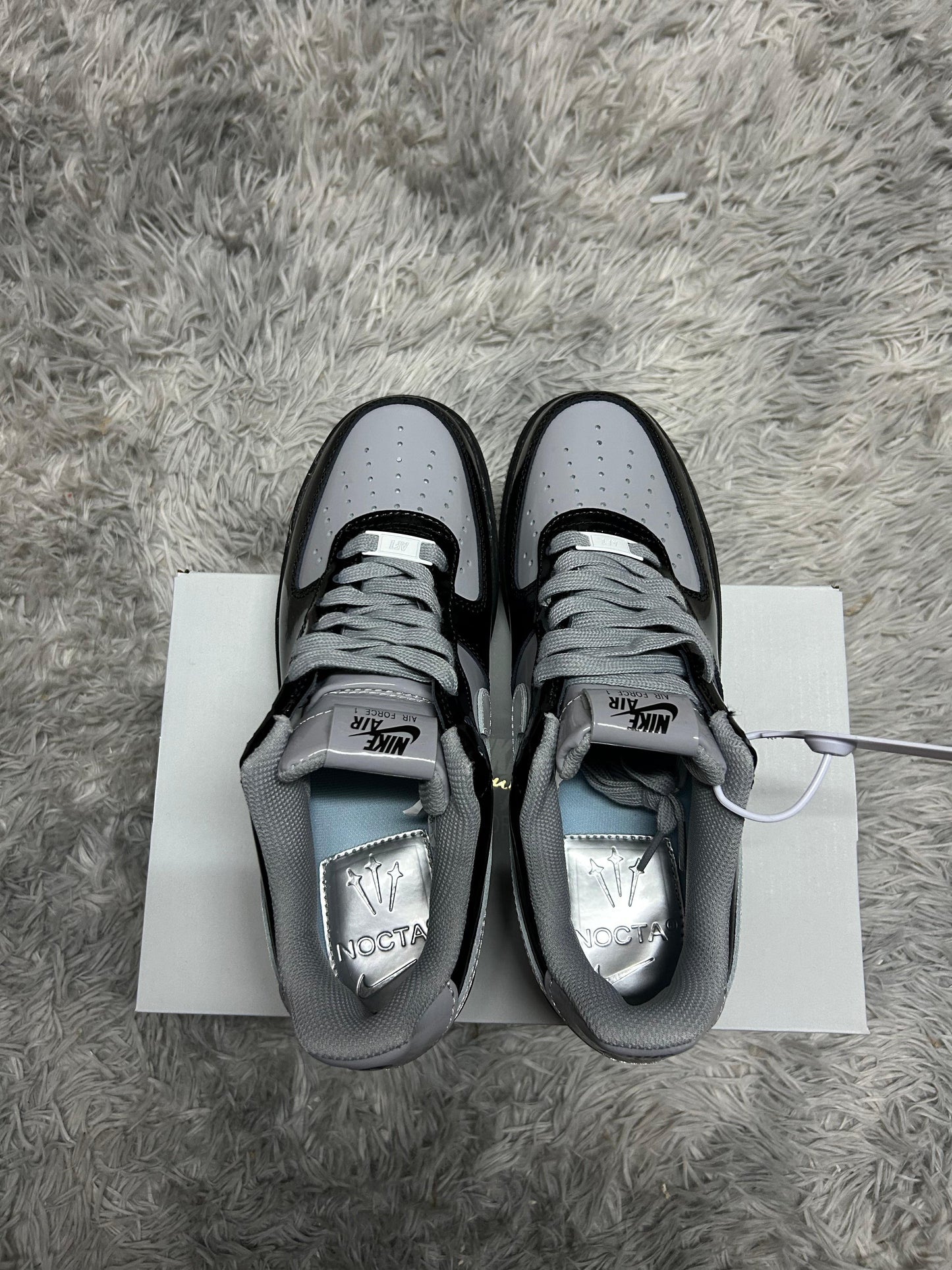 Zapatilla Nike Air Force 1 Low Syna Central Cee Black White Smoke Grey