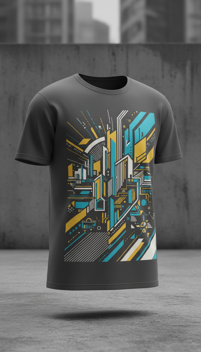 Camiseta urbana con diseño gráfico llamativo